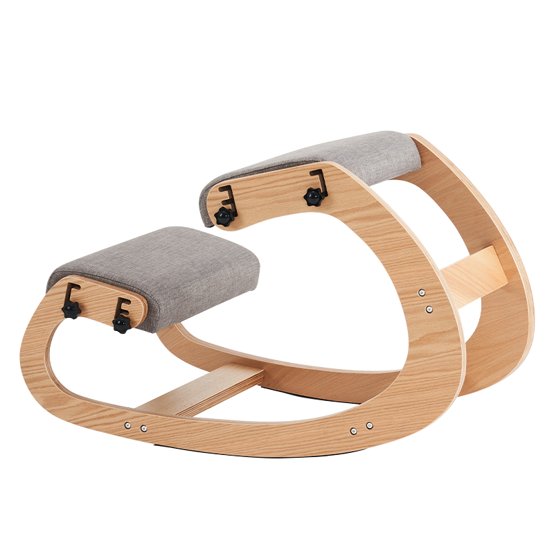 Siva tapecirana uredska stolica koja kleči (Y-C33)