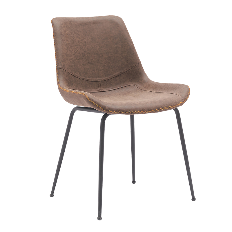 Blagovaonske stolice smeđe metalne noge sa srednjim naslonom (Y-C12)