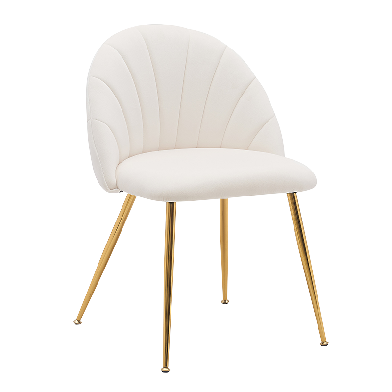 Blagovaonske stolice s niskim naslonom od bijelog baršuna (Y-C28)