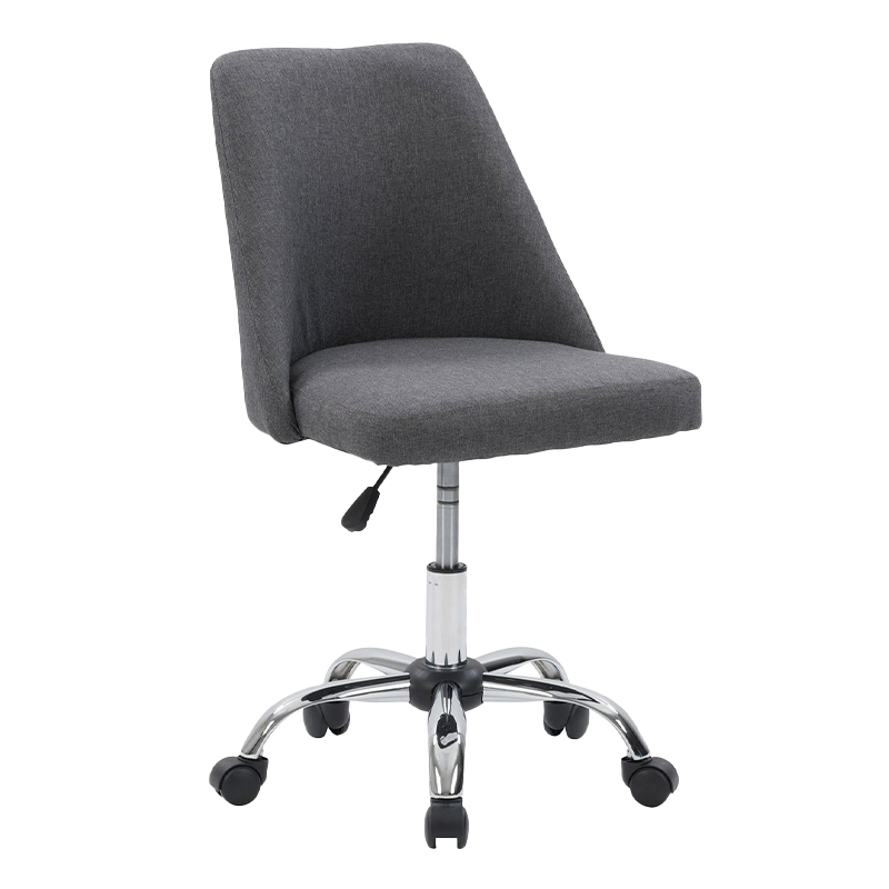 Grey Mid-Back Fabric Armless Upholstered Home Office Desk  Chair(GY-628)