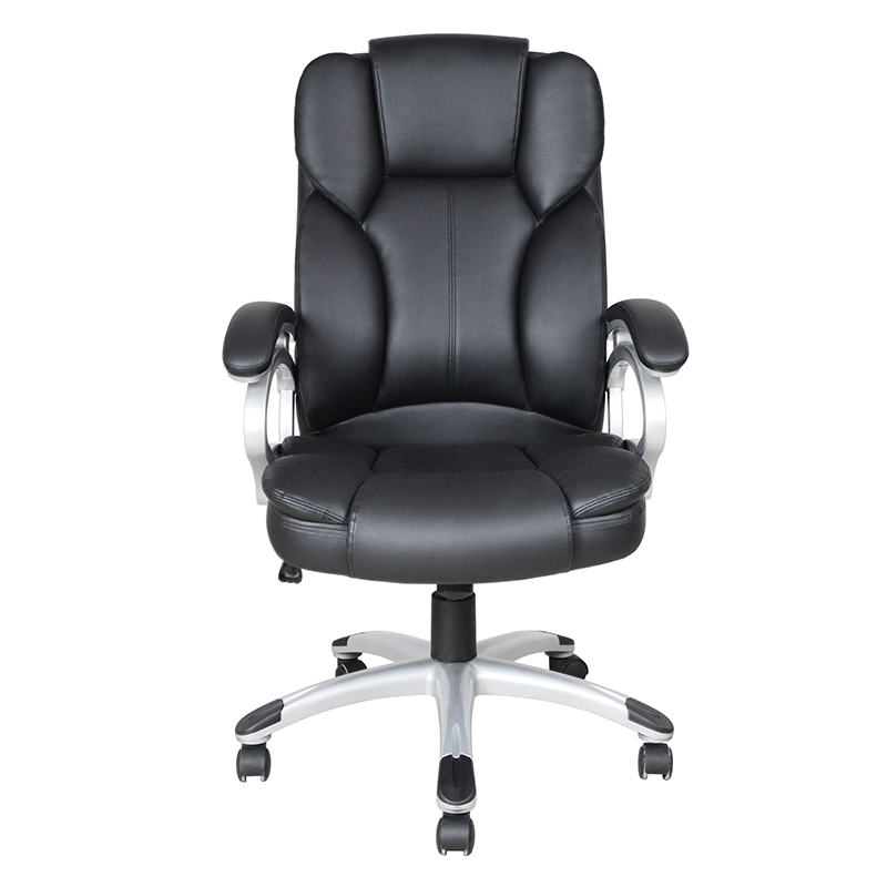 Crno uredsko sjedalo s visokim naslonom za ruke s fiksnim naslonom za ruke (Y-2825)