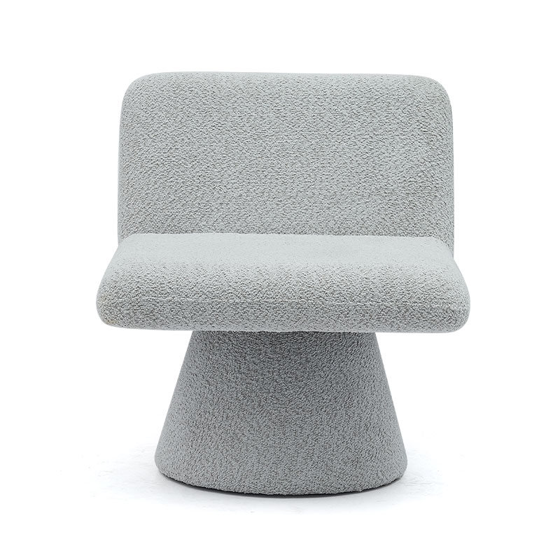 Moderna siva tapecirana okretna lounge stolica s akcentom od tkanine za dnevnu sobu s jednim kaučem (GY-642)