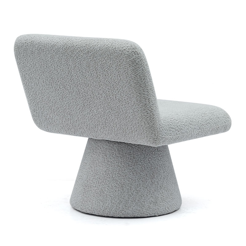 Moderna siva tapecirana okretna lounge stolica s akcentom od tkanine za dnevnu sobu s jednim kaučem (GY-642)