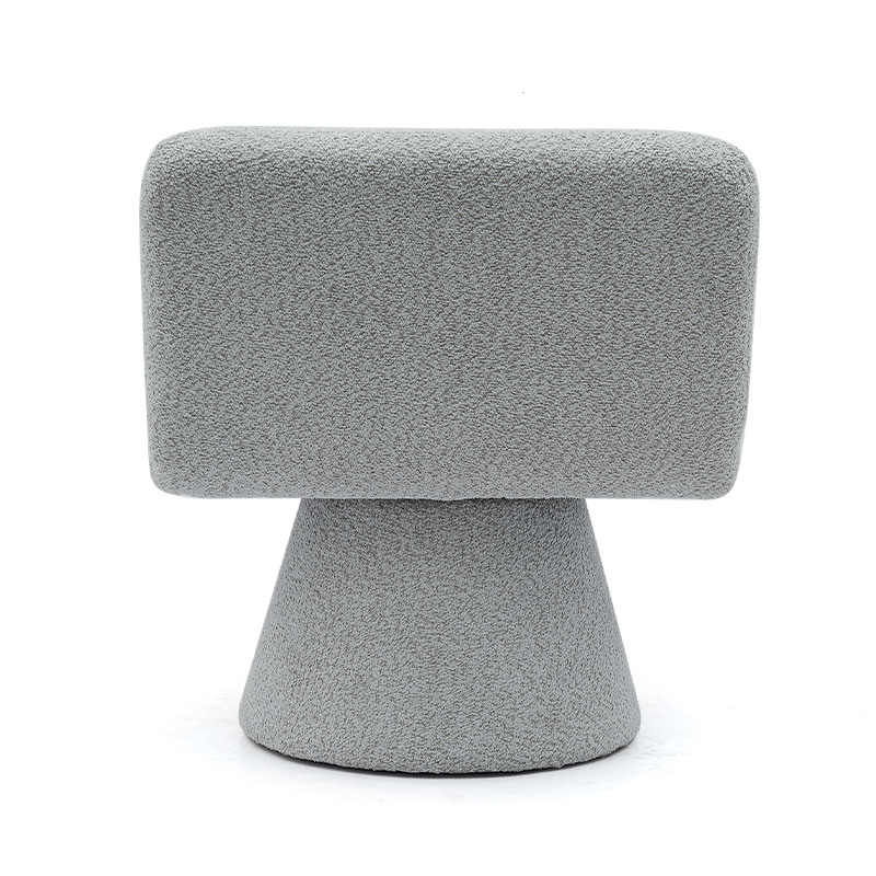 Moderna siva tapecirana okretna lounge stolica s akcentom od tkanine za dnevnu sobu s jednim kaučem (GY-642)