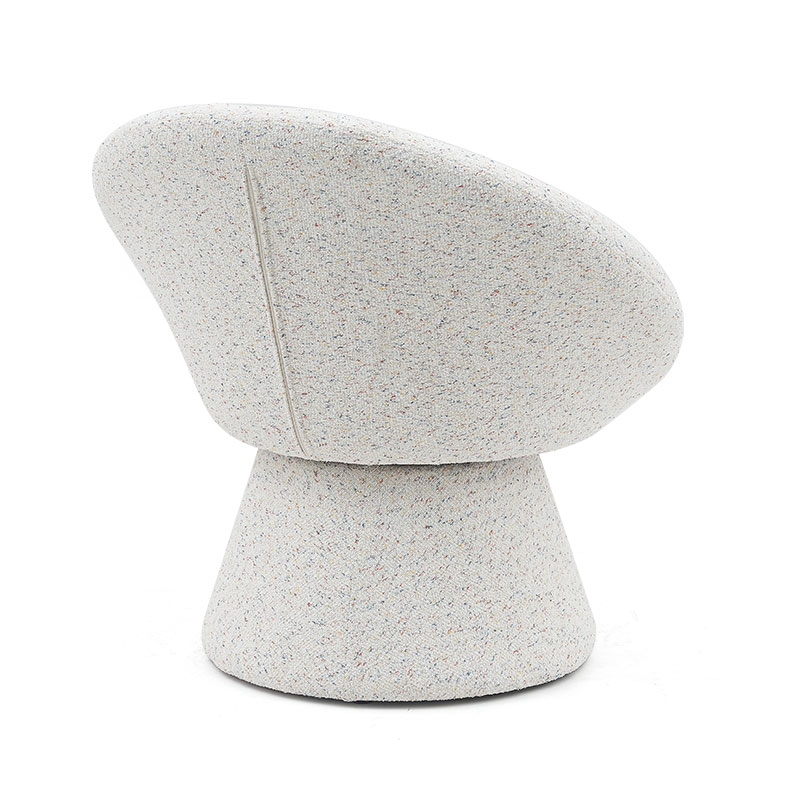 Nordijska bijela tkanina Lazy okruglog oblika Stolica za dnevnu sobu Jednosjed Sofa Akcent Lounge Fotelja s naslonom (GY-645)