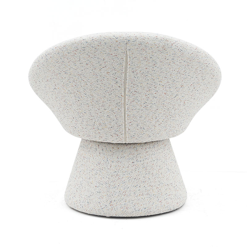 Nordijska bijela tkanina Lazy okruglog oblika Stolica za dnevnu sobu Jednosjed Sofa Akcent Lounge Fotelja s naslonom (GY-645)