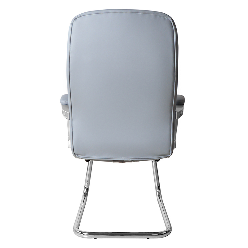 Moderna kožna konferencijska stolica s visokim naslonom i fiksnom kromiranom bazom (M-6124)