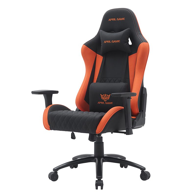 Narančasta moderna okretna igračka stolica s podesivim 3D naslonima za ruke (T-7122)