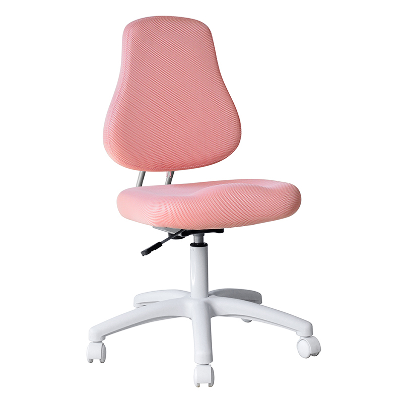 Radna stolica za osoblje bez ruku od ružičaste tkanine s najlonskom bazom（M-6122)