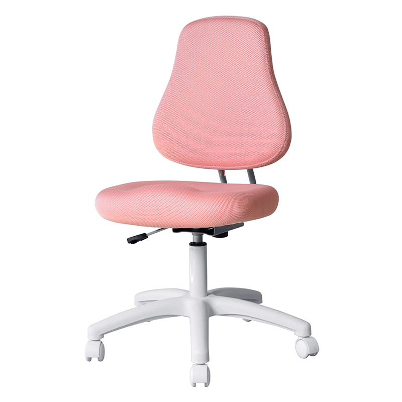 Radna stolica za osoblje bez ruku od ružičaste tkanine s najlonskom bazom（M-6122)