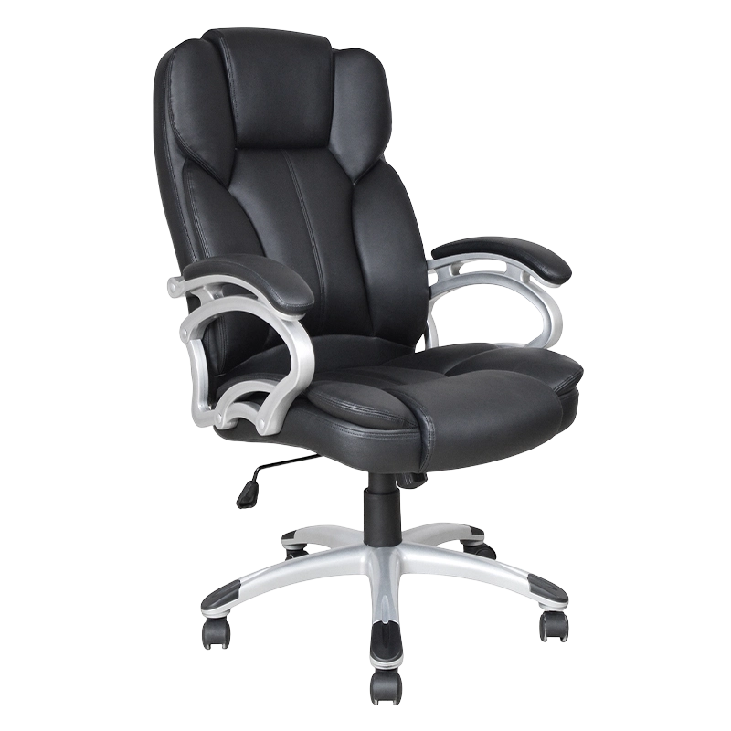 Crno uredsko sjedalo s visokim naslonom za ruke s fiksnim naslonom za ruke (Y-2825)